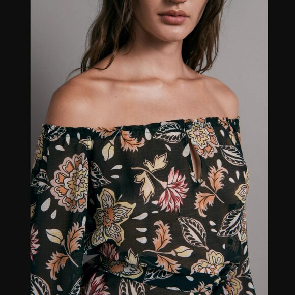 Rag & Bone Sierra Silk Floral Top XXS - Picture 2 of 6